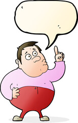 cartoon man asking question with speech bubble