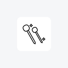 Brushes, cosmetic fully editable vector fill icon

