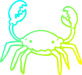 cold gradient line drawing cartoon crab