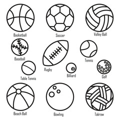 Fototapeta premium Sport vector set. Suitable for game or exercise icon, sign or symbol.