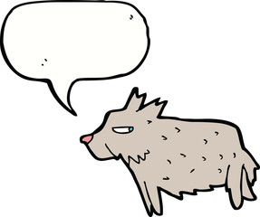 cartoon terrier with speech bubble