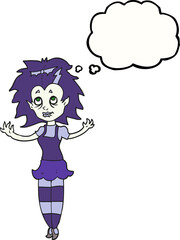 thought bubble cartoon vampire girl