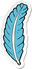 sticker of a cartoon feather