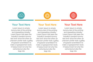 business infographics design template with icons and 3 options or steps. can be used for process diagram, flow chart.