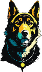 Pet dog illustration vector art