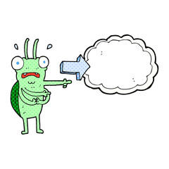 cartoon bug pointing