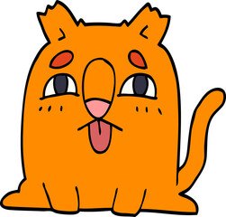 cartoon doodle funny cat