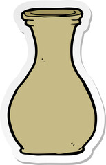 sticker of a cartoon vase