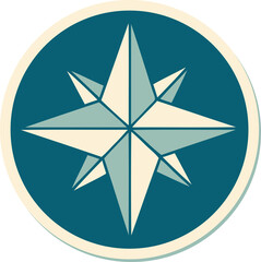 tattoo style sticker of a star