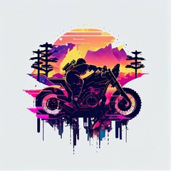 Bike, biking, motocross, motorcycle, motorcross, sports, tee-shirt design