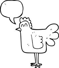 speech bubble cartoon chicken