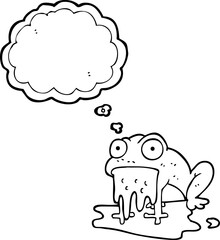 thought bubble cartoon gross little frog
