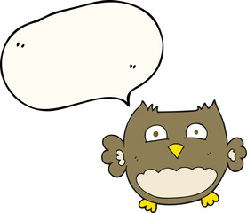 speech bubble cartoon owl