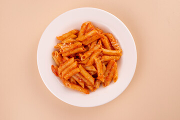 Pasta in red sauce