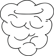 quirky line drawing cartoon raspberry