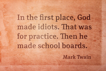 school boards Twain