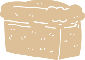 cartoon doodle loaf of bread