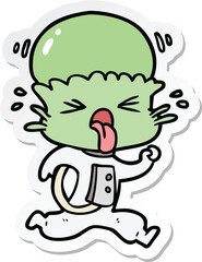 Obraz premium sticker of a weird cartoon alien