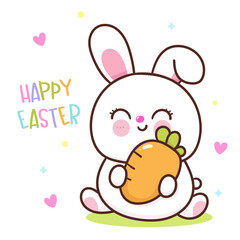 easter bunny with carrot