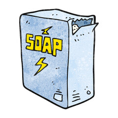 textured cartoon soap box