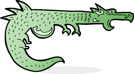 Fototapeta premium cartoon medieval dragon