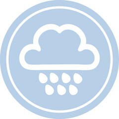 rain cloud circular icon