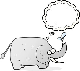 thought bubble cartoon elephant