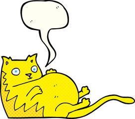 comic book speech bubble cartoon fat cat