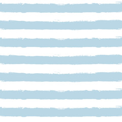 Fototapeta premium Watercolor stripes vector pattern, baby blue stripe seamless background, childish pastel brush strokes. marine grunge stripes, cute paintbrush line