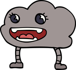 cartoon doodle weather cloud