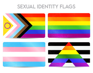 Sexual Identity flags illustration set