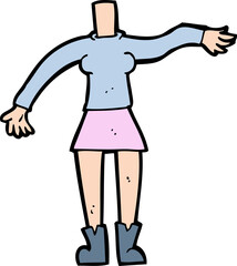 cartoon female body (add photos or mix and match cartoons)