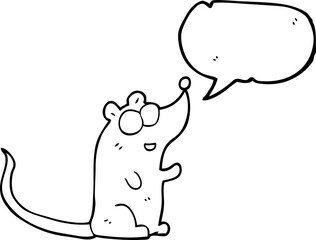 speech bubble cartoon mouse