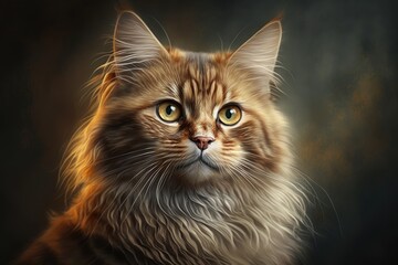 Cat Portrait. Generative AI