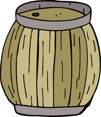 cartoon doodle beer barrel
