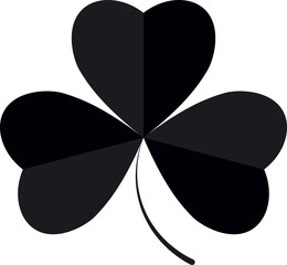 Clover icon, Patrick’s Day symbol, three leaf, PNG illustration