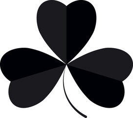 Clover icon, Patrick’s Day symbol, three leaf, PNG illustration