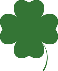 Clover icon, four leaf, PNG illustration