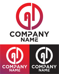 A I lettering with square design vector template