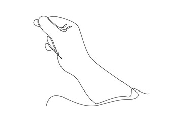 Continuous one line drawing Korean love hand gesture children. Happy Children's Day concept. Single line draw design vector graphic illustration.