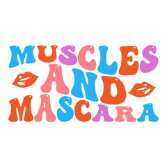 Muscles and mascara svg