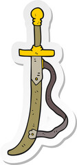 sticker of a cartoon sword