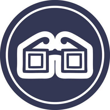 square glasses circular icon