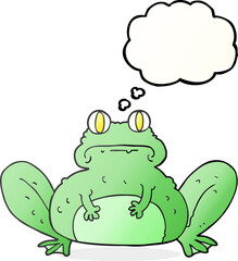 thought bubble cartoon frog