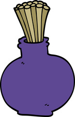 cartoon doodle jar of sticks