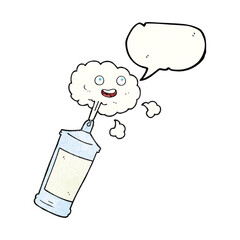 speech bubble textured cartoon spraying whipped cream