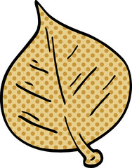 cartoon doodle leaf