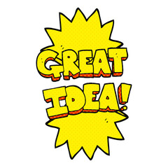 cartoon great idea symbol