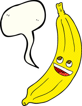comic book speech bubble cartoon banana