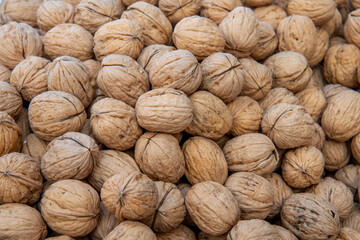 background of walnuts